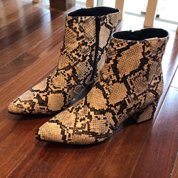 Quipid faux snakeskin booties. - Picture 2 of 3